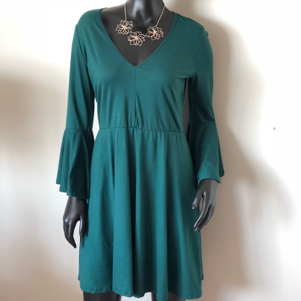 Green cotton dress